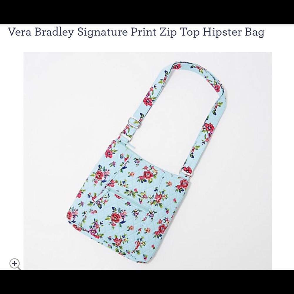 Vera Bradley Signature Print Zip Top Hipster Bag